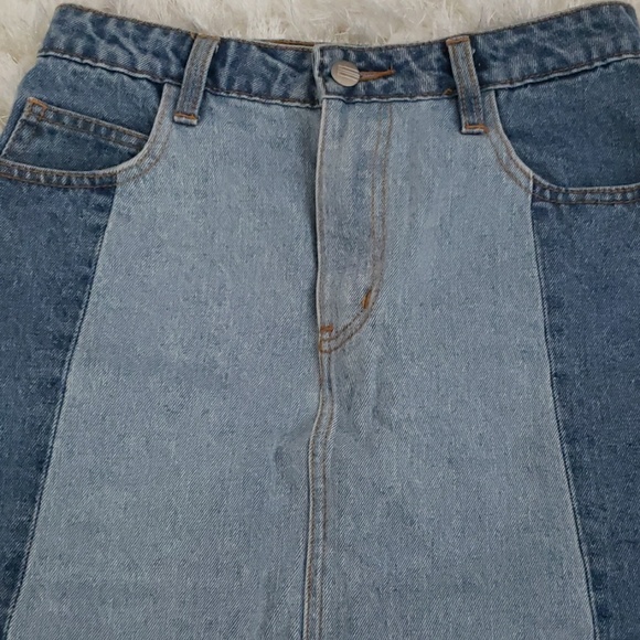 ASOS color block denim skirt - Picture 2 of 5